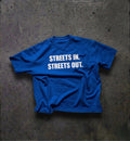 FLECKED Royal blue Boxyfit Tee