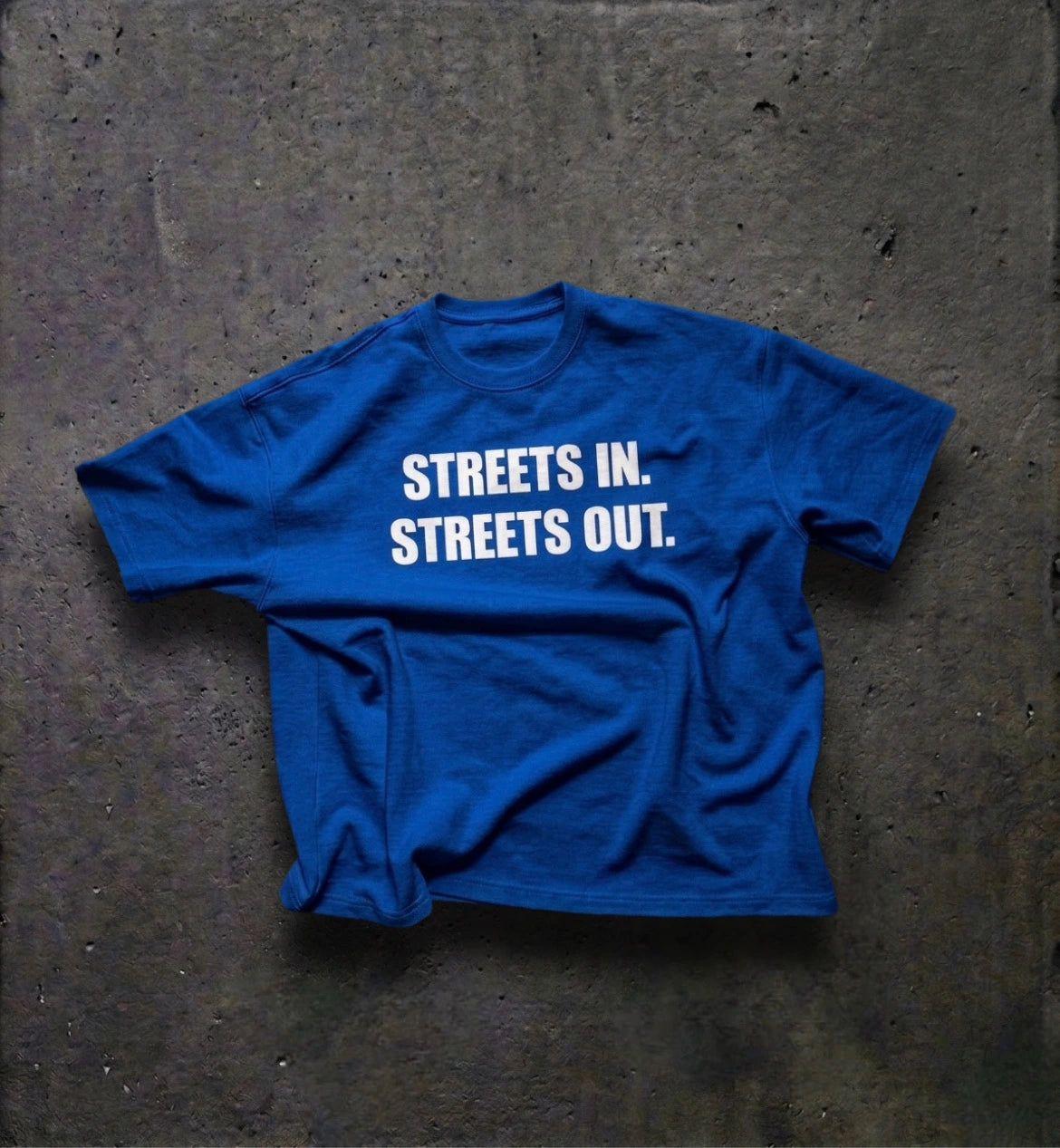 FLECKED Royal blue Boxyfit Tee