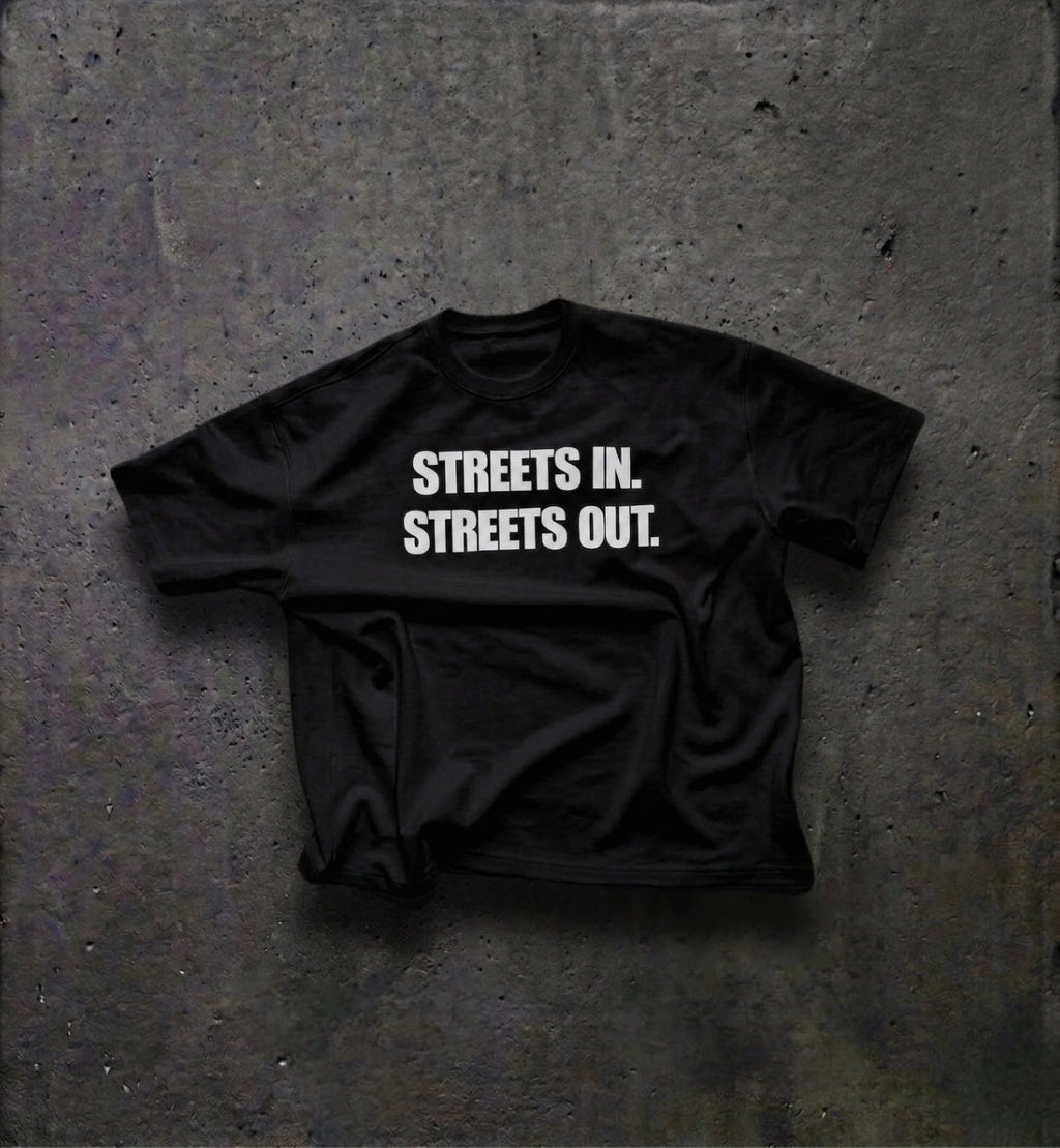 FLECKED Black Boxy fit Tee