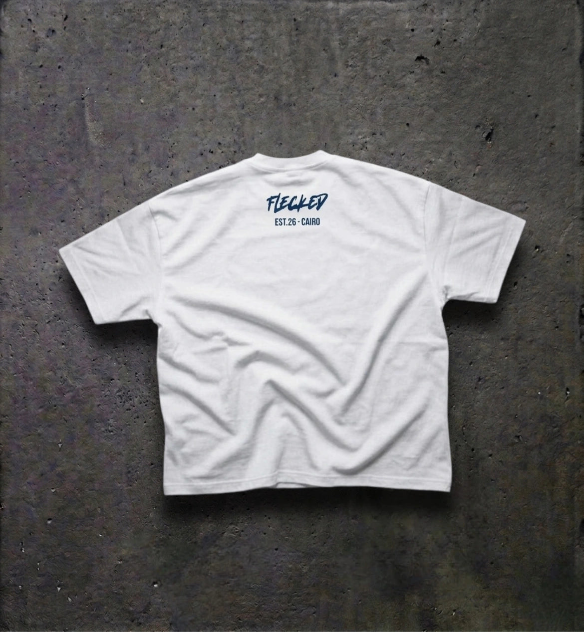 FLECKED white Boxyfit Tee